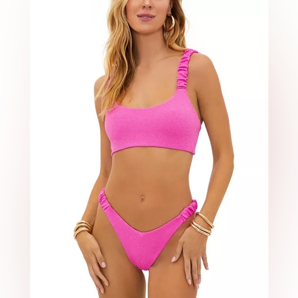 NWT Beach Riot Effie Shimmer Bikini Top & Phoebe Bottoms Sz XL
